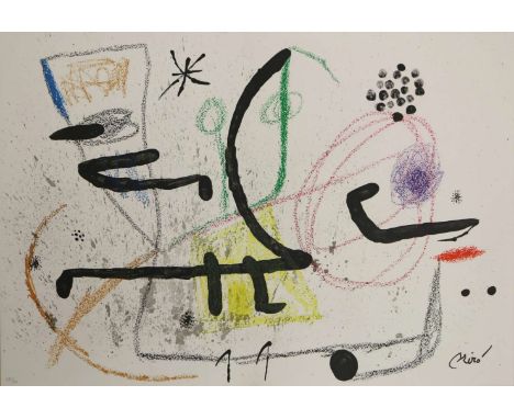 Joan MIRO (1893-1983), aus "Maravillas Suite" Blatt IX, (1975), Farblithographie, Ed. 237/350, 50 x 72 cm, im Druck sign., Mi