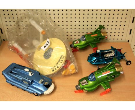 Dinky Die Cast Star Ship Enterprise and four other Dinky puppet Sci - Fi vehicles.