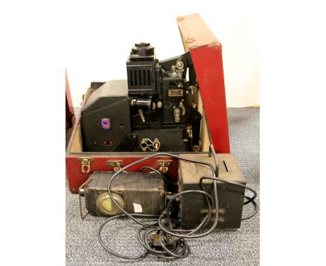 An early parthescope movie projector and case.