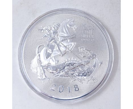 The UK's British 2018 Ten Ounce Silver Valiant £10 Coin by The Jubilee Mint, brilliant uncirculated 999.9 fine silver from a 