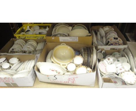 Seven boxes of assorted vintage china to include various tea wares, tureens, etc
