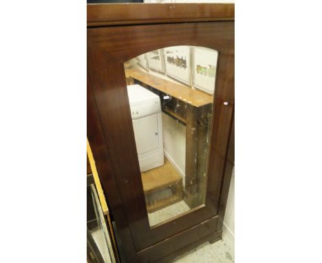 A quantity of various furniture to include a mahogany single mirror door wardrobe, a pair of cane headboards, two mirrors, dr