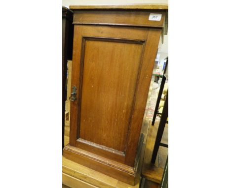 A Victorian mahogany pot cupboard, two sewing tables, a Windsor and Newton artists easel and a four fold dressing screen