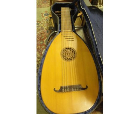 A modern hand-built lute by Günther Penzel for Sinfonia Musical Instruments, together with a letter dated 31 May 1976 from Th