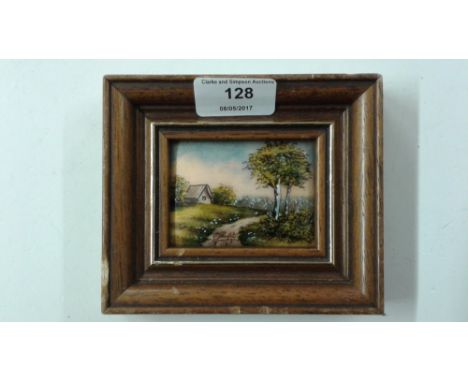 Three Christiane Pouret Limoges paintings on enamel