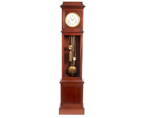 LEPAUTE H. GER DU ROIAn early 19th&nbsp;Century French Walnut REGULATOR LONGCASE CLOCK the caddy top hood above panelled span