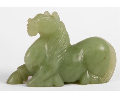 A Jade carving of a recumbent HORSE&nbsp;97mm long