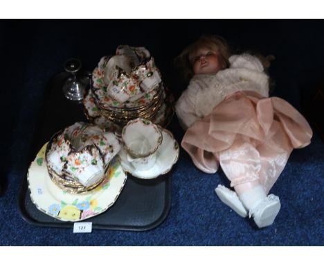 A Duchess China teaset and an Armand Marseille 1330 doll Condition Report:Available upon request