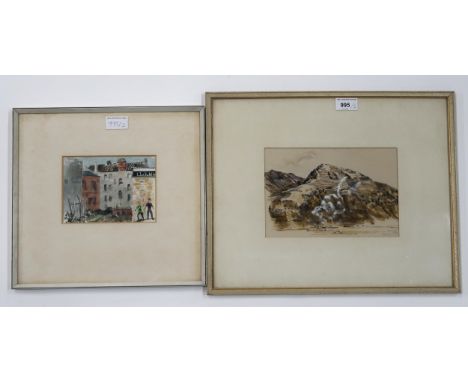 LOUISE GIBSON ANNAND (SCOTTISH 1915-2012) &nbsp;NEVIS &nbsp;Watercolour, signed lower right, dated 1959, 15 x 22.5cm &nbsp;Ti