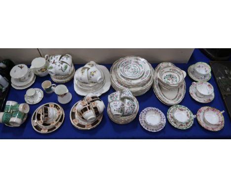 Assorted tea wares including five Royal Doulton cabinet cups and saucers, Crown Staffordshire Game Birds etc Condition Report