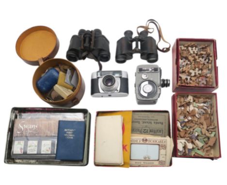 A mixed lot, comprising a cased pair of Carl Zeiss Jena Dienstglas 6x30 binoculars; a further pair by Barr &amp; Stroud; a le