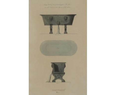 CHARLES HEATHCOTE TATHAM (ENGLISH 1772-1842) &nbsp;ANTIQUE BATHING VASE OF BLOCK EGYPTHIAN BASALT &nbsp;FROM THE COLLECTION I