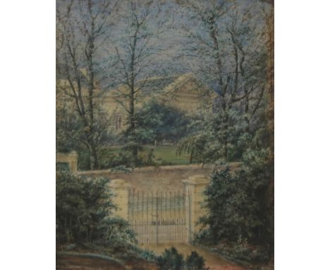 FANNY M. HODGES (20th CENTURY) &nbsp;WOODLAND &nbsp;Pencil on paper, 29 x 23cm&nbsp; &nbsp;Title inscribed to label verso Con
