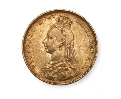 VICTORIA (1837-1901) 1 SOVEREIGN 1889 Melbourne Obverse crowned and veiled bust of Queen Victoria facing left :&nbsp;VICTORIA