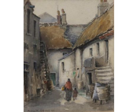 ALEX ROY GIBSON (SCOTTISH 1880-1968) &nbsp;OLD KILSYTH, LOCKHARTS BAKERY &nbsp;Watercolour, signed lower left, 25.5 x 22cm &n