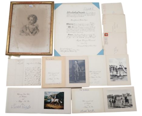 ROYAL AUTOGRAPHS AND EPHEMERA A letter short from Prince Albert of Saxe-Coburg and Gotha, consort of Queen Victoria, to Lord 