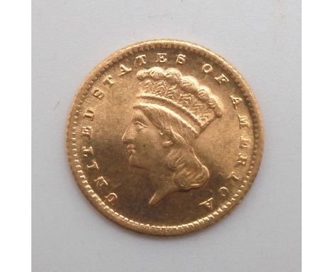 UNITED STATES FEDERAL REPUBLIC (1776-DATE) 1 DOLLAR 1862 REPLICA Obverse First Nation princess with head-dress LIBERTY facing