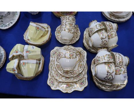 A Royal Albert Bristol pattern tea set together with a lady artist hand painted Shelley set Condition Report:Available upon r