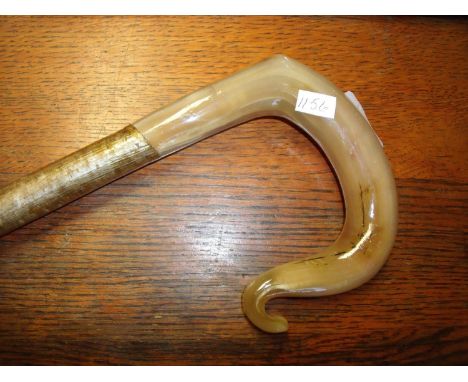 Rams horn shepherds style stick (overall length 129cm) 