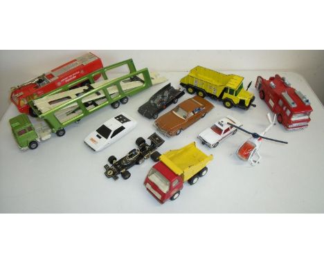 Large selection of die-cast vehicles including Corgi, Crescent, Tonka etc 