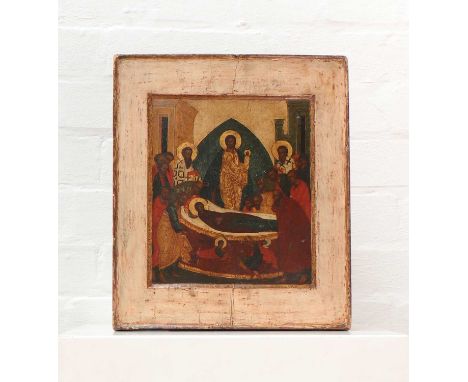 An icon of the Dormition of the Mother of God,c.1900, in 16th century Moscow School style, Russia, tempera and gold on wood, 