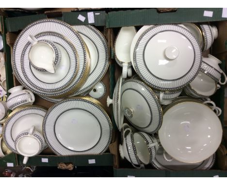 A large collection of Wedgwood Colonnade dinner, tea and coffee service to include plates, bowls, cups and saucers, coffee an