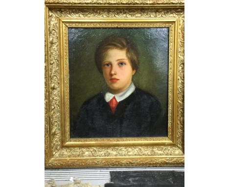 English school (19th Century) portrait of a boy (oil on board)
