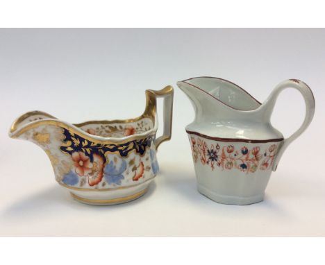 A Ridgway creamer Imari Pallet circa 1830's, with a second creamer early 1800's (2)