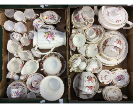 Royal Crown Derby Posies, tea coffee part services to include large teapot, smaller teapot, coffee pot, jugs, vase, cruet set