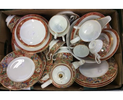 Wedgwood Augustus pattern part dinner service, celebrating Bicentenary, including dinner, side plates, etc, cups saucers, ova
