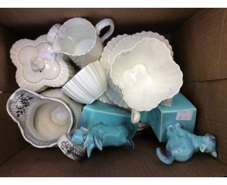 Aynsley bone china tea wares in the Alexandra shape RD 60650 including small teapot, cup, saucers, and side plates, along wit