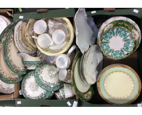 Colclough tea ware; Limoges plates, assorted dinner ware; Spode Felspar (2 boxes)