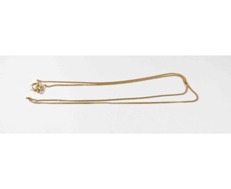 An 18ct gold chain fine link chain, length approx 20'', weight approx 3gms
