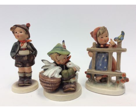 Three Hummel pottery figures