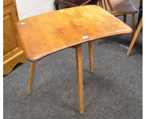 A unusual Ercol 265 extension table, blonde, blue label