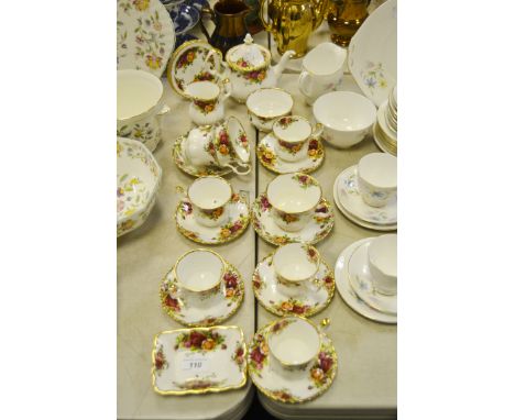 A Royal Albert Old Country Roses part tea and coffee service
