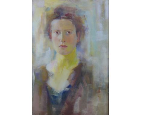 C. Nicholson, 'Self Portrait', an oil on canvas, titled and signed to the back, dated 01/06/98, 77.5 by 52cm, framed, 96 by 6