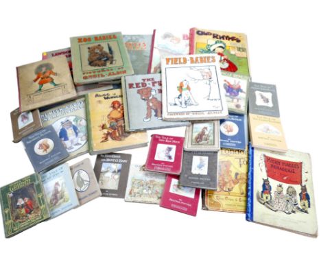 A collection of thirty vintage children's books an annuals, including Beatrix Potter, Pickles by Cecil Aldin, Alice in Wonder
