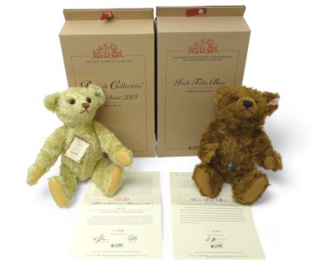 Steiff United Kingdom and Ireland exclusives teddy bear, comprising of the British Collectors Teddy Bear 2005, yellow mohair,