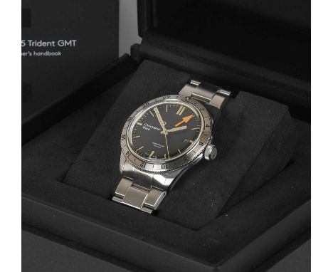 Christopher Ward: A Stainless Steel Automatic Calendar Dual Time Zone Centre Seconds Wristwatch, signed Christopher Ward, 150