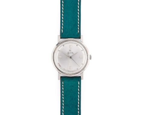 Cyma: A Stainless Steel Centre Seconds Wristwatch, signed Cyma, model: Navystar Cymaflex, ref: 2.2352.6, circa 1964, (calibre