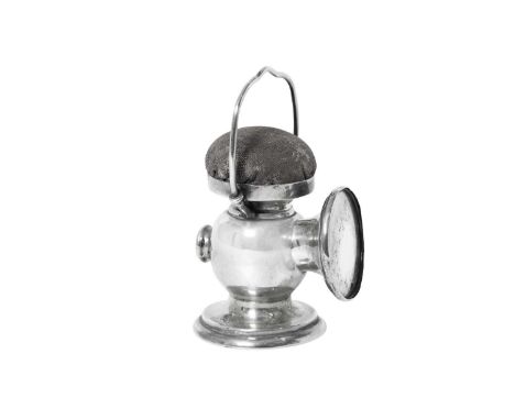 A Victorian or Edward VII Silver Novelty Pin-Cushion,  by Deakin and Francis, Birmingham, Circa 1900, Design Registration Num
