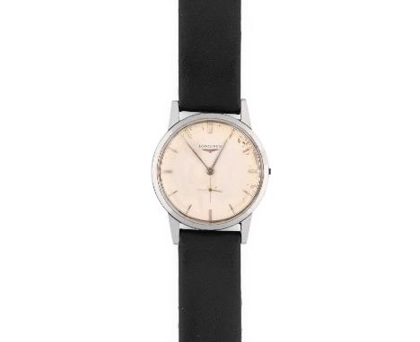 Longines: A Stainless Steel Wristwatch, signed Longines, ref: 7888-4, circa 1960, (calibre 19.4) manual wound lever movement 