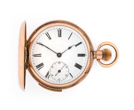 A 9 Carat Gold Full Hunter Quarter Repeater Pocket Watch, circa 1920, manual wound lever movement unsigned and numbered 17747