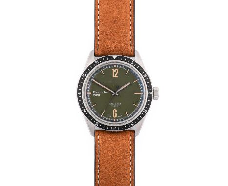 Christopher Ward: A Stainless Steel Centre Seconds Wristwatch, signed Christopher Ward, 150m/500ft, model: C65 Trident Diver,