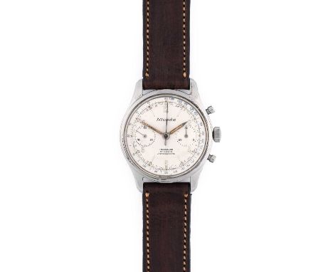 Nivada: A Stainless Steel Chronograph Wristwatch, signed Nivada, ref: 351, 1960's, (calibre Landeron 248) manual wound lever 