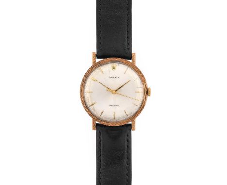 Rolex: A 9 Carat Gold Centre Seconds Wristwatch, signed Rolex, Precision, 1967, (calibre 1225) manual wound lever movement si