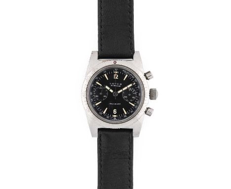 Lator: A Stainless Steel Chronograph Wristwatch, signed Lator, 1960's, (calibre Landeron 248) manual wound lever movement, bl