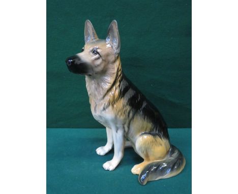 BESWICK GLAZED CERAMIC GERMAN SHEPHERD ALSATIAN, No 240, APPROXIMATELY 36cm HIGH 