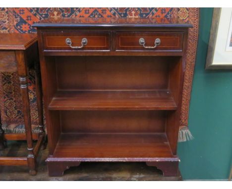 REPRODUCTION TWO DRAWER HALL TABLE WITH SHELF BELOW